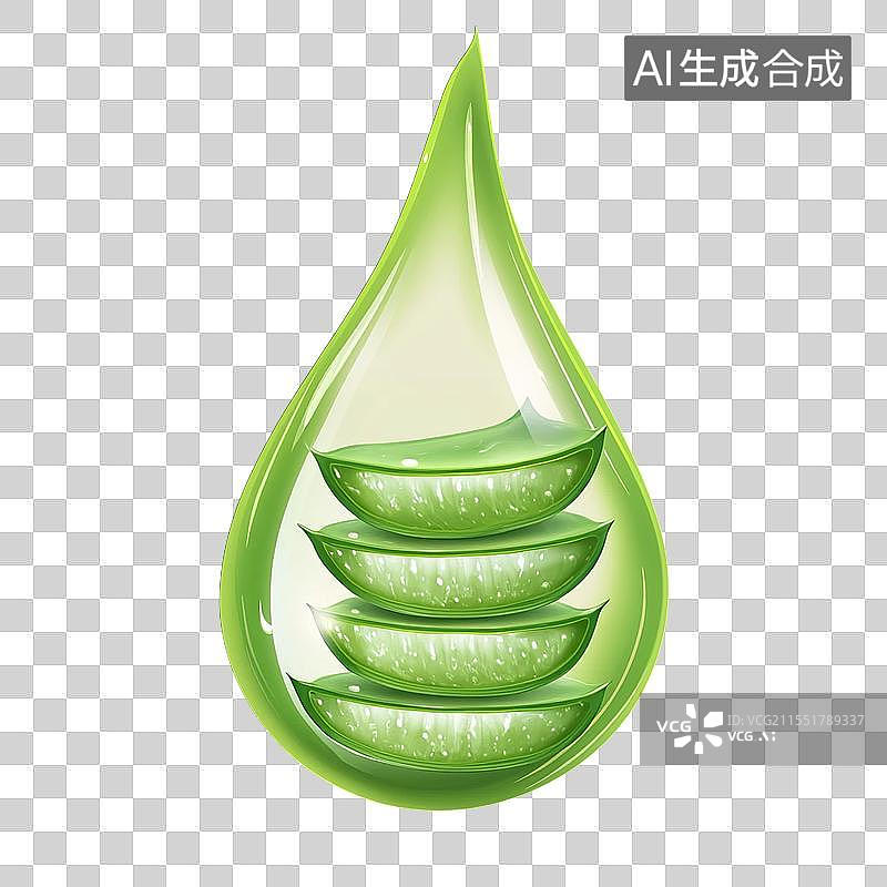 【AI数字艺术】芦荟在芦荟汁液里图片素材