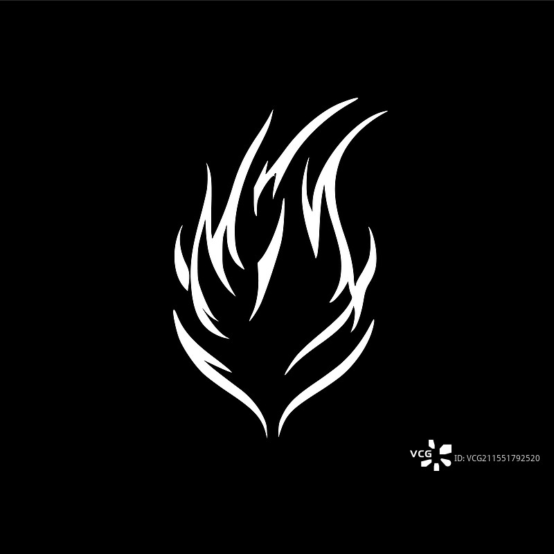 火 - 极简和简单的轮廓图片素材