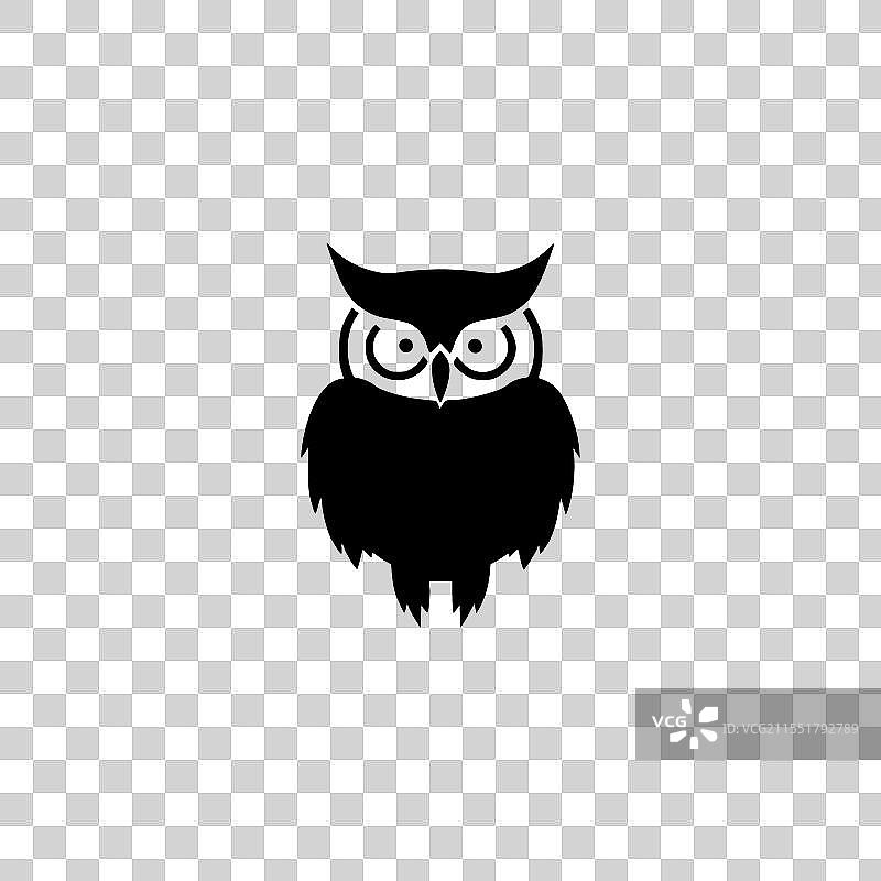 黑白猫头鹰图片素材