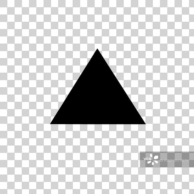 黑白三角形孤立图标图片素材