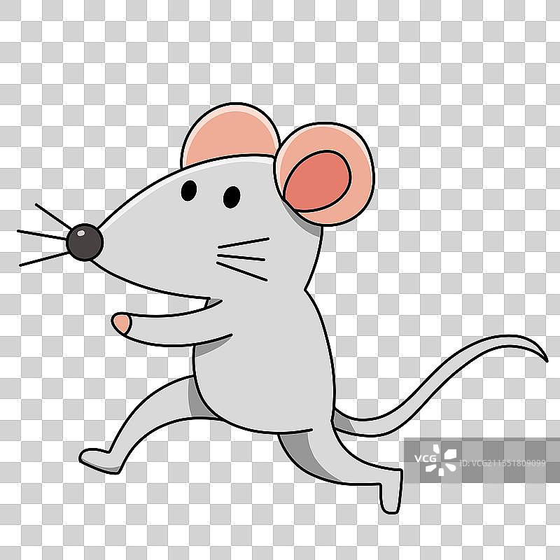 卡通老鼠十二生肖插画免扣元素图片素材