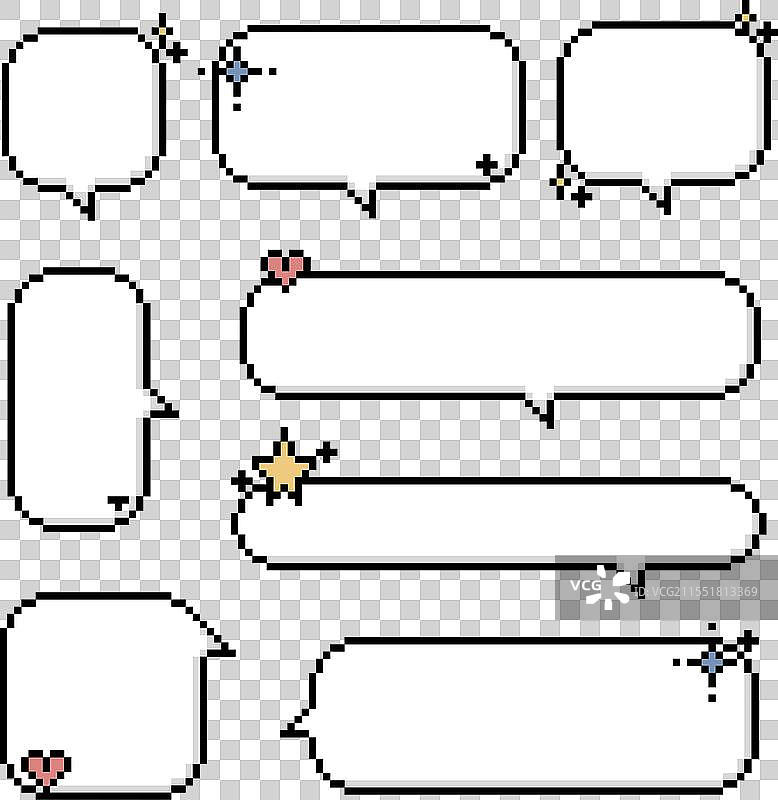 8位像素对话气泡气球图片素材