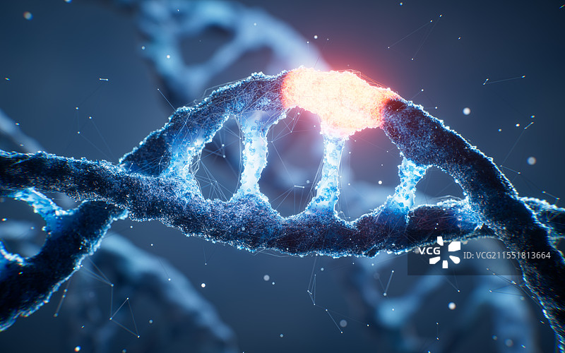 生物科技DNA基因突变概念三维渲染图片素材