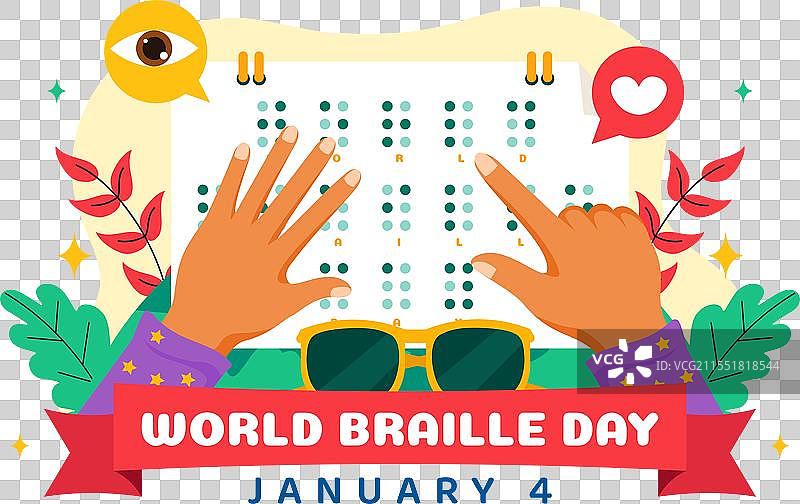 世界盲文日庆祝于1月4日图片素材