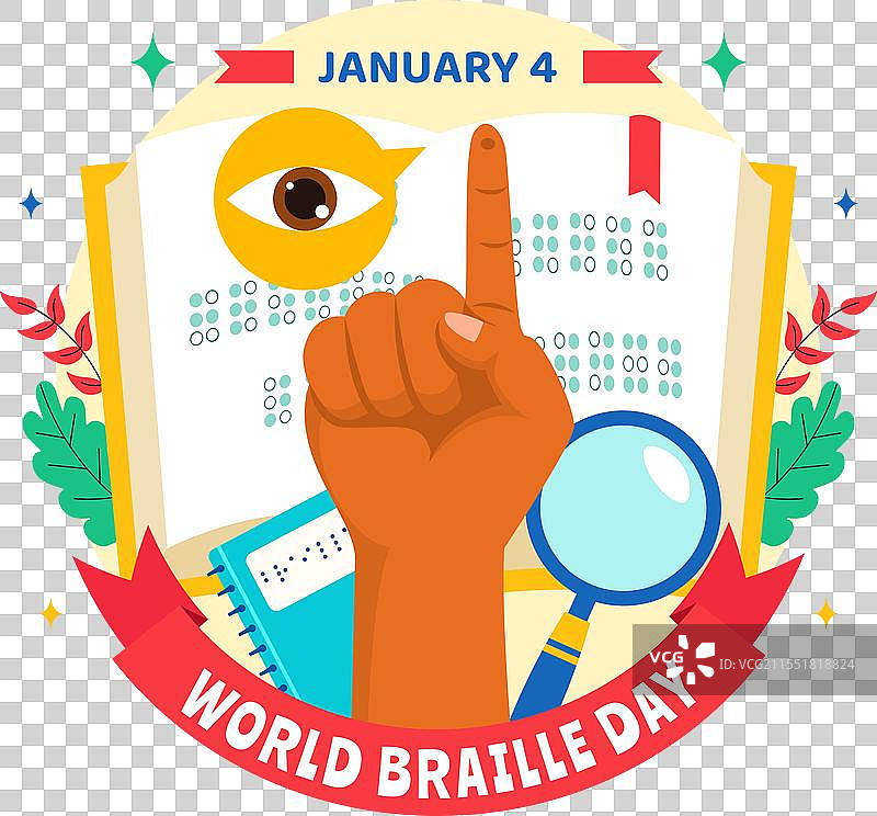 世界盲文日庆祝于1月4日图片素材