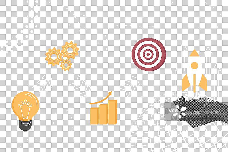 时尚的半色调拼贴概念，关于发射一个图片素材