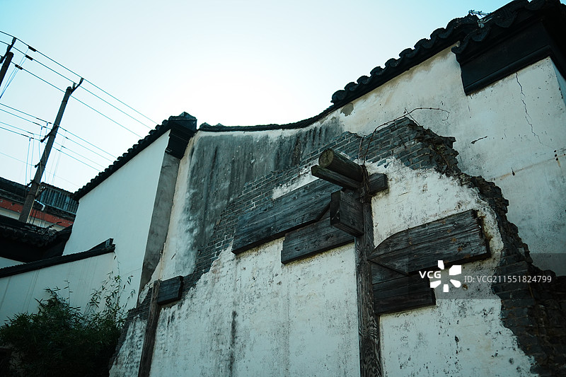 詹氏花园五爱堂残垣断壁图片素材