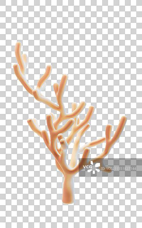 卡通风格海底珊瑚三维渲染图片素材