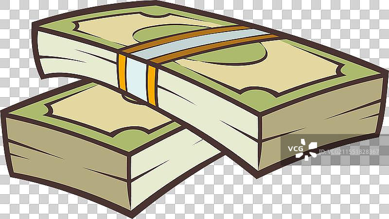 堆叠的卡通艺术钱币，背景透明图片素材