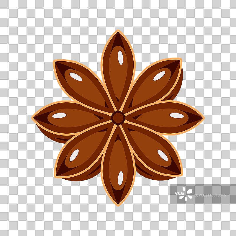 八角茴香孤立在白色背景上图片素材