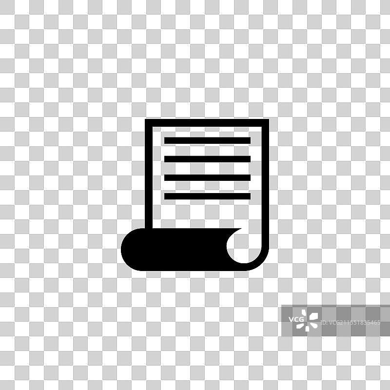 黑白图标描绘了一个卷轴图片素材