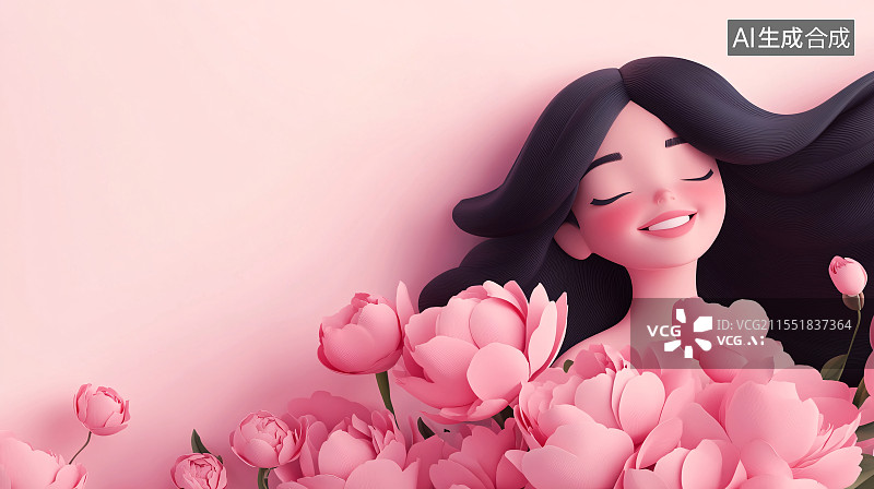 【AI数字艺术】时尚美丽女神插画图片素材