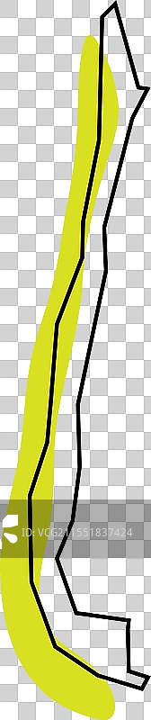 智利简化地图图片素材