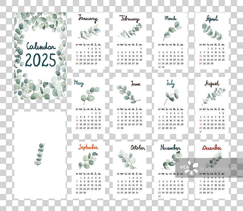 2025年日历图片素材