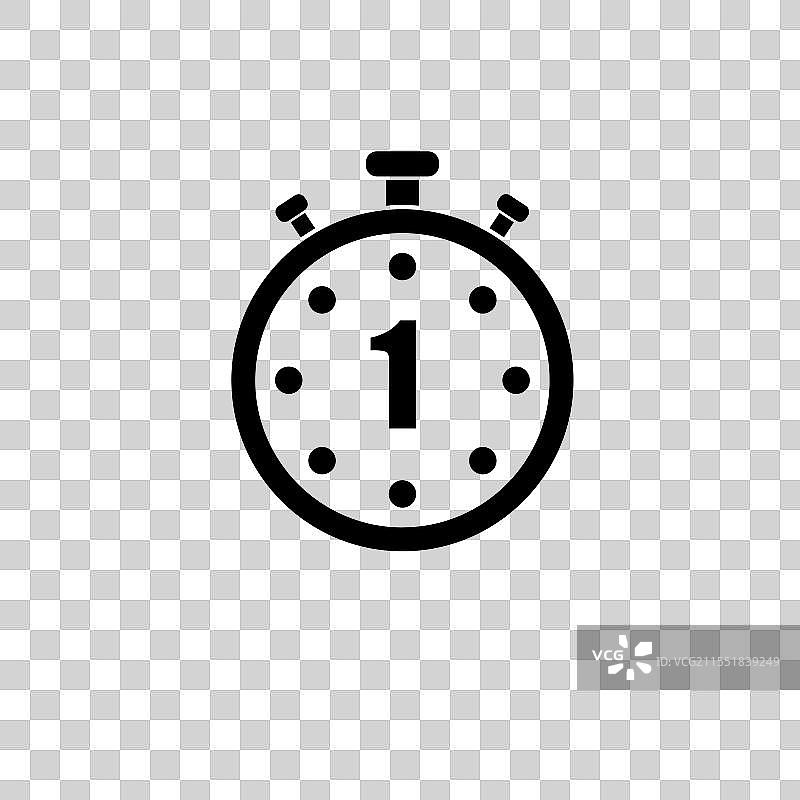 运动计时器倒计时固体扁平图标图片素材