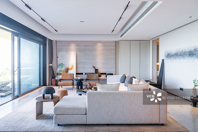 现代豪宅会客厅图片素材