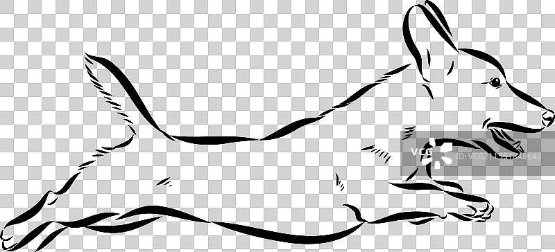 卡通人物的狗训练场景图片素材