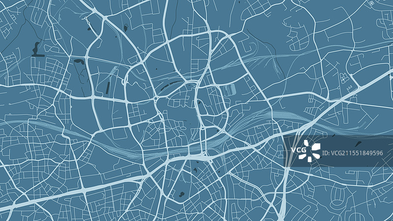 德国城市蓝色埃森街道地图图片素材