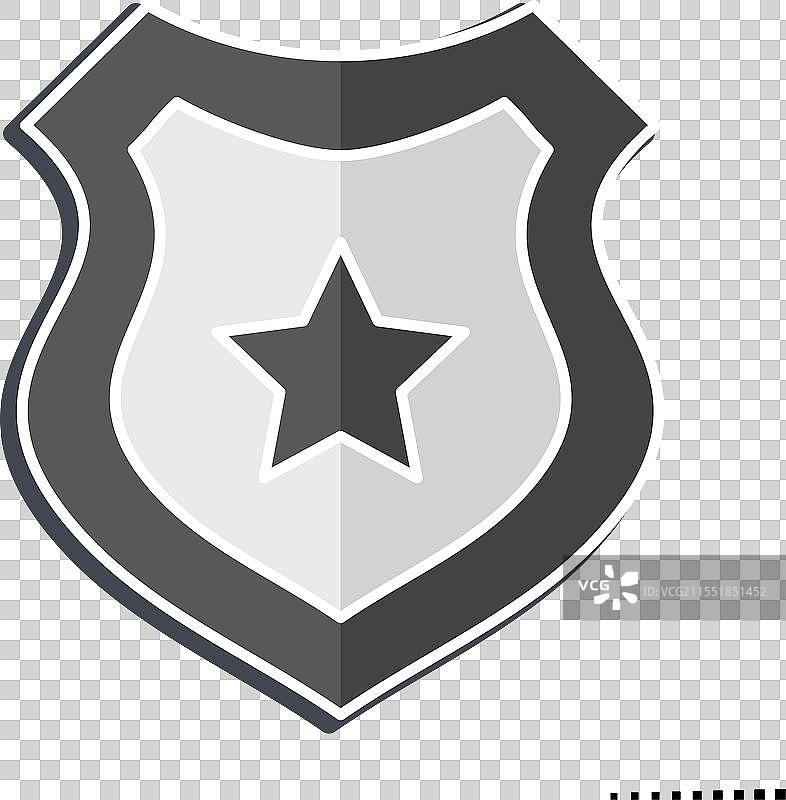 与军事相关的保护盾图标图片素材