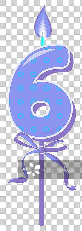 六根蓝色蜡烛的生日蛋糕字体图片素材