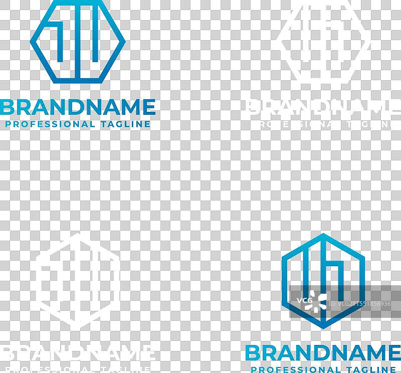 字母ju或jv以及uj或vj的六边形标志组合图片素材