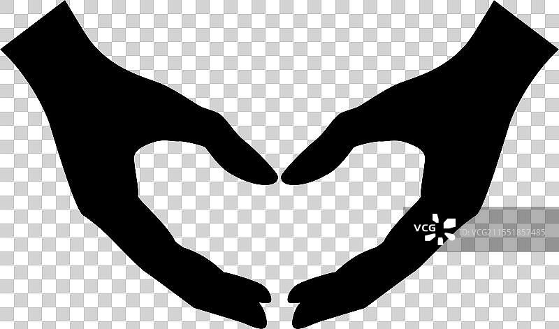 手势心形，双手呈现心形图片素材