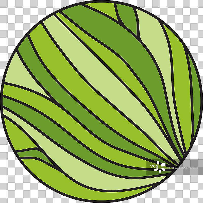 圆形中的抽象叶子图像图片素材