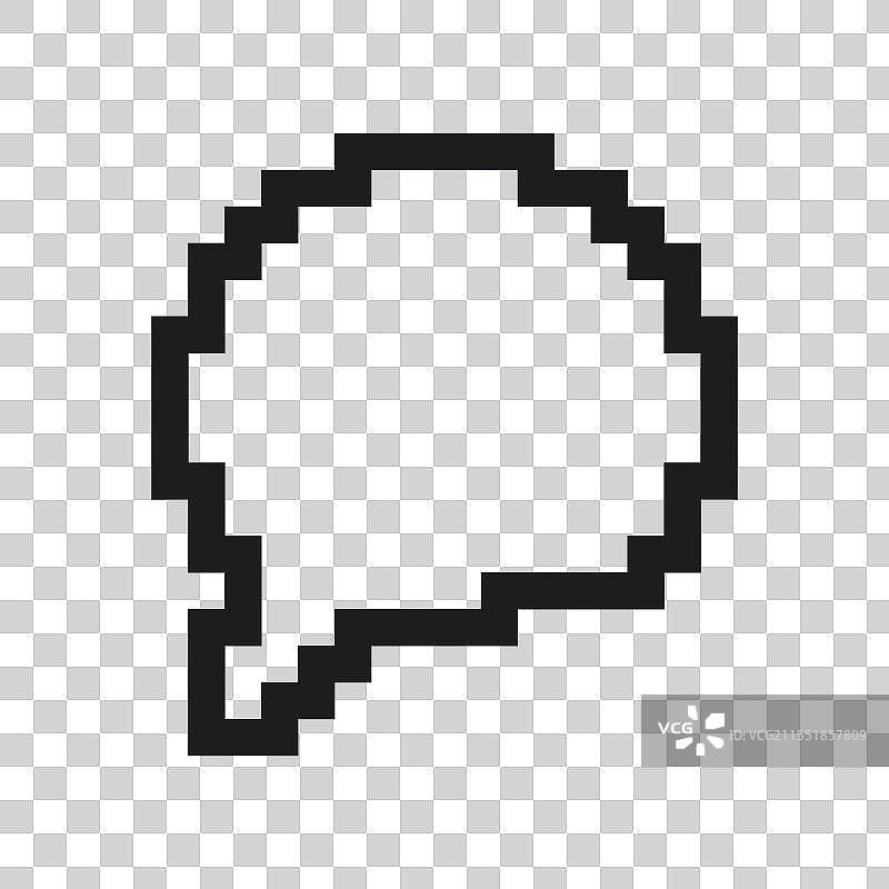 像素化的对话气泡图标图片素材