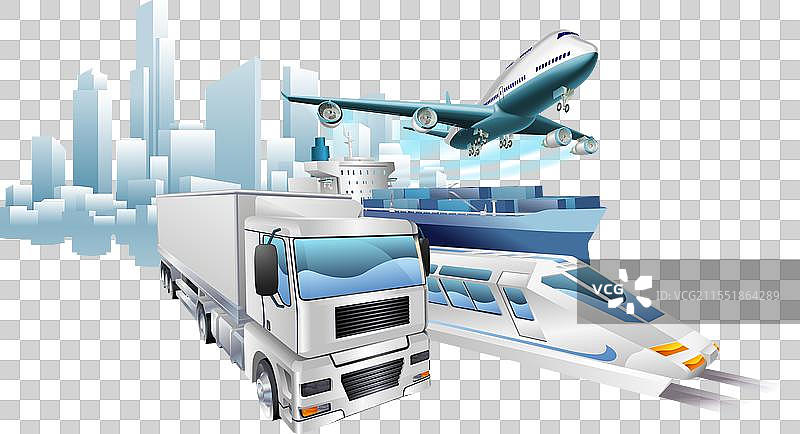 物流城市商业概念图片素材