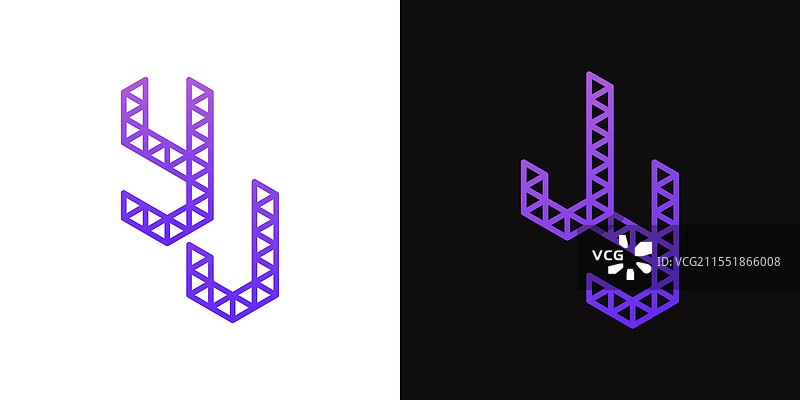 适合的字母jy和yj多边形logo图片素材