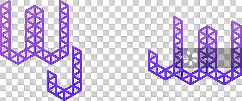 适合的字母jw和wj多边形logo图片素材