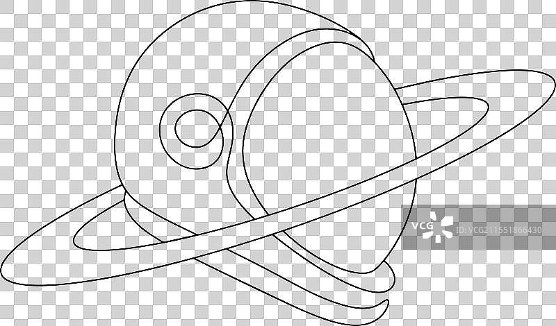 宇航服头盔与行星环图片素材