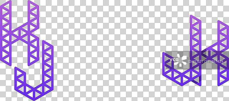 字母jk和kj的多边形logo，适合用于图片素材