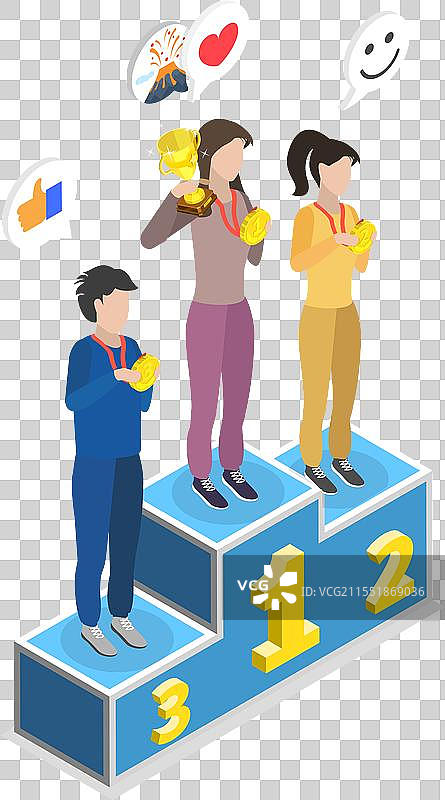 学校的三维等距平面图图片素材