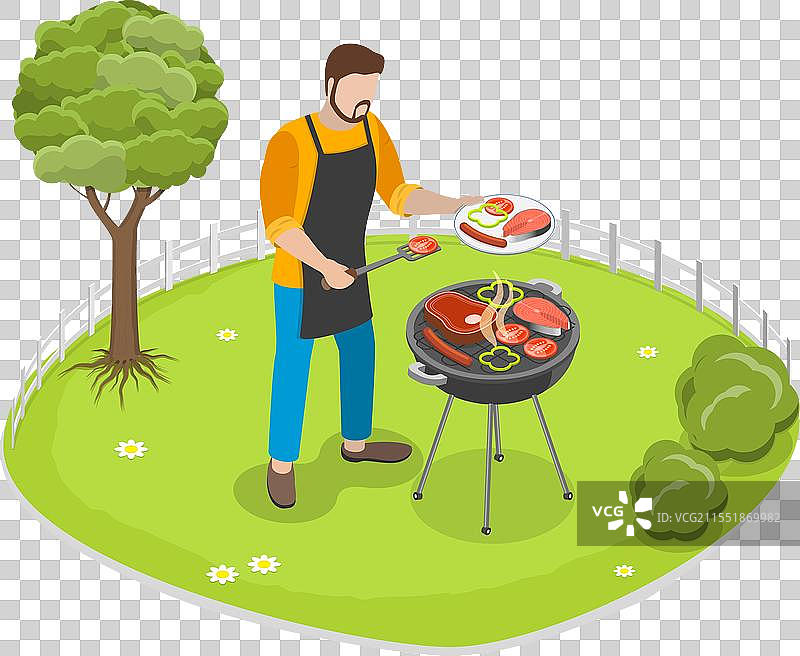 户外的三维等距平面图图片素材