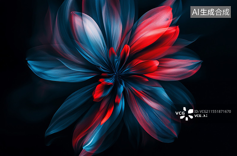 【AI数字艺术】虚幻的花朵-艺术品图片素材