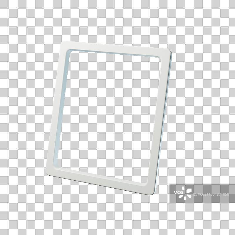 白色边框三维图形元素图片素材