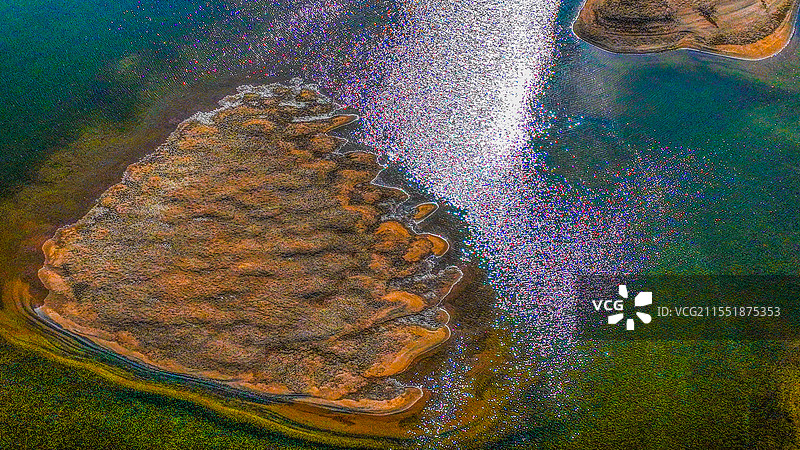 安徽省六安市裕安区横排头冬日大别山湿地景观图片素材