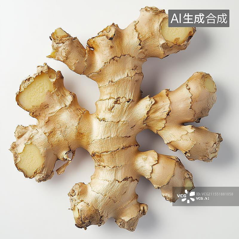 【AI数字艺术】中医中药材养生生姜黄姜图片素材