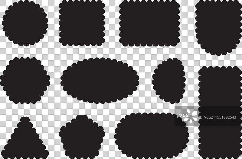 带有波浪形边缘的文本框图片素材