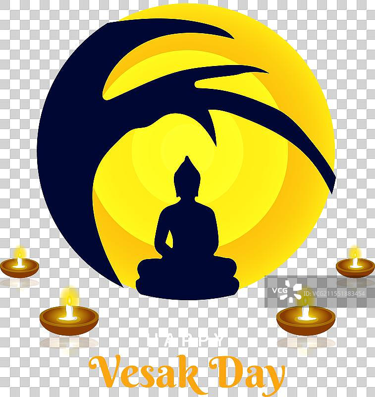 快乐的卫塞节贺卡和海报设计图片素材