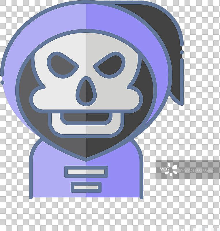 与万圣节相关的死神图标涂鸦图片素材