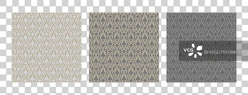 复古风格灰色无缝图案集图片素材