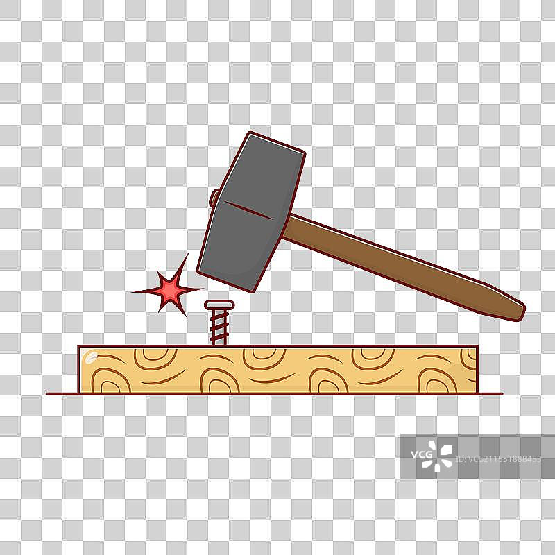 木板上钉子的图标图片素材