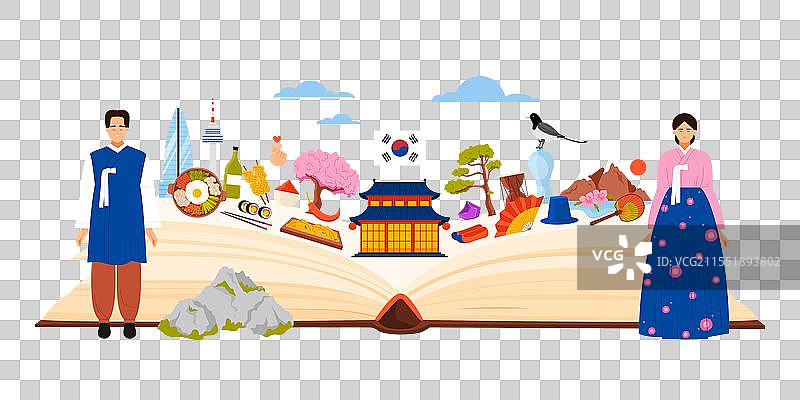 韩国文化元素地标图片素材