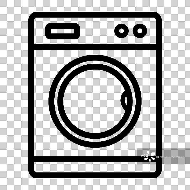 洗衣机图标符号轮廓图片素材