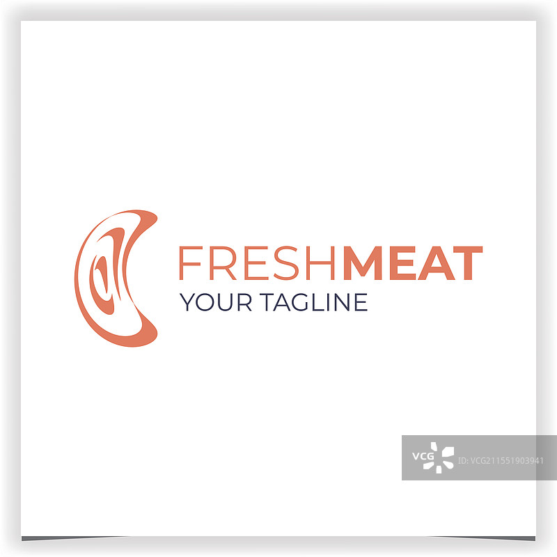 新鲜肉类标志设计模板图片素材