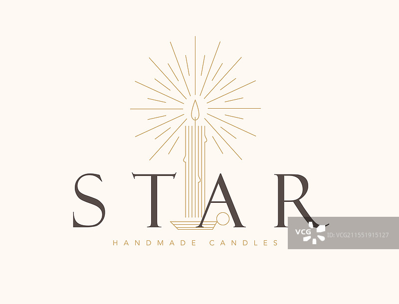 手工蜡烛工作室标签设计图片素材