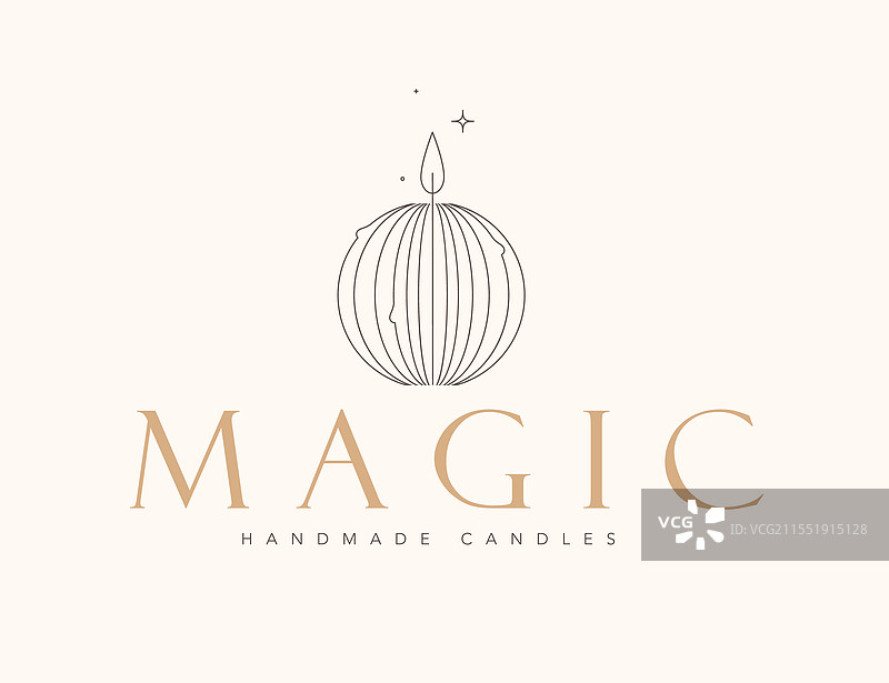 手工蜡烛沙龙标签设计图片素材