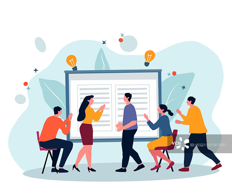 团队头脑风暴与协作概念图片素材